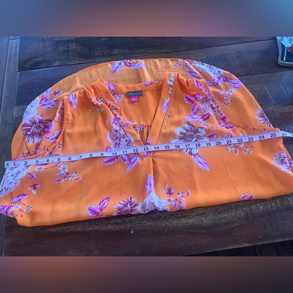 Vince Camuto Orange Sleeveless Blouse Relaxed Fit - Picture 4 of 4